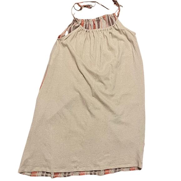 Zara Striped Rustic Linen Blend Spaghetti Strap Dress Size Small - Picture 4 of 9